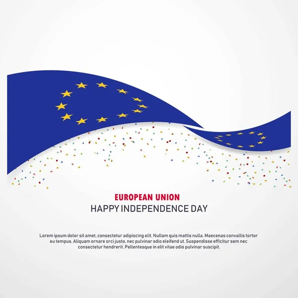 Union Européenne Joyeuse Fête Indépendance Contexte — Image vectorielle