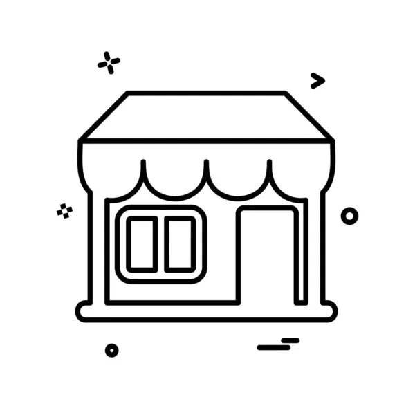 Tienda Icono Diseño Vector — Archivo Imágenes Vectoriales