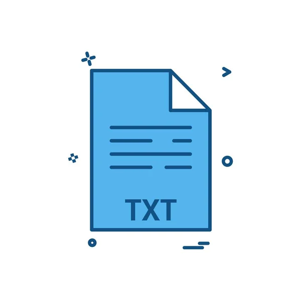 Txt ファイル ファイル拡張子ファイル形式アイコン ベクトル デザイン — ストックベクタ