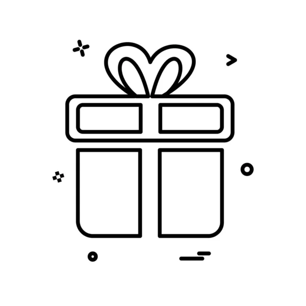 Geschenkdoos Pictogram Ontwerp Vectorillustratie — Stockvector