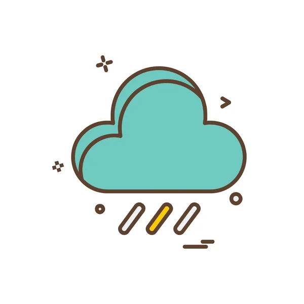 Wolke Icon Design Bunte Vektorillustration — Stockvektor