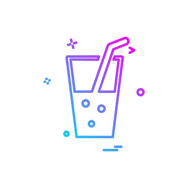 Drink Icon Design Bunte Vektorillustration — Stockvektor