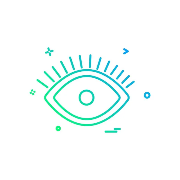 Ojo Icono Diseño Vector — Vector de stock