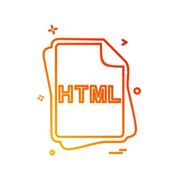 Вектор Дизайна Иконок Типа Html — стоковый вектор