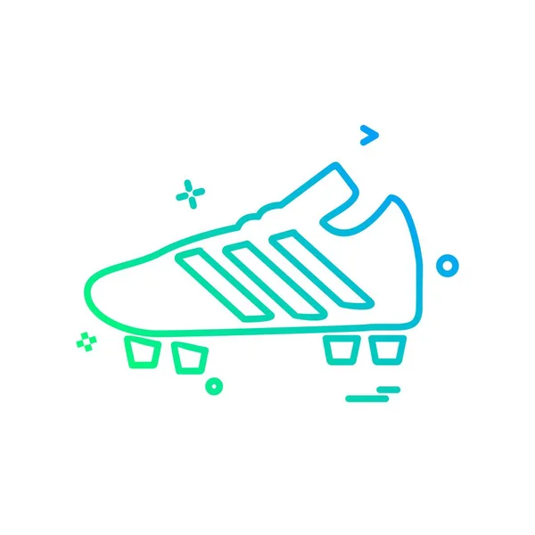 Zapatos Fútbol Icono Vector Diseño — Vector de stock