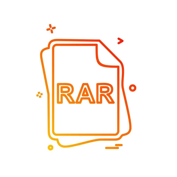 Вектор Проектирования Иконок Типа Rar — стоковый вектор