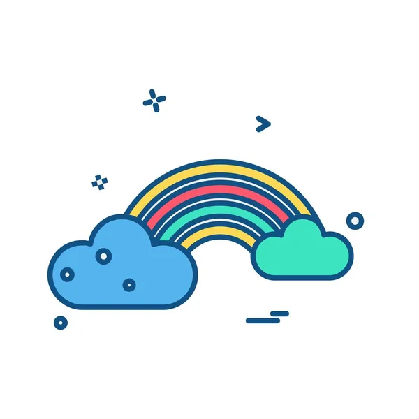 Wolke Icon Design Bunte Vektorillustration — Stockvektor