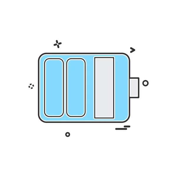 Batteriikon Design Vektor — Stock vektor