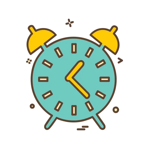 Reloj Icono Plano Vector Ilustración — Archivo Imágenes Vectoriales