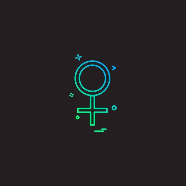 Female Girl User Icon Vector Desige — Stock Vector