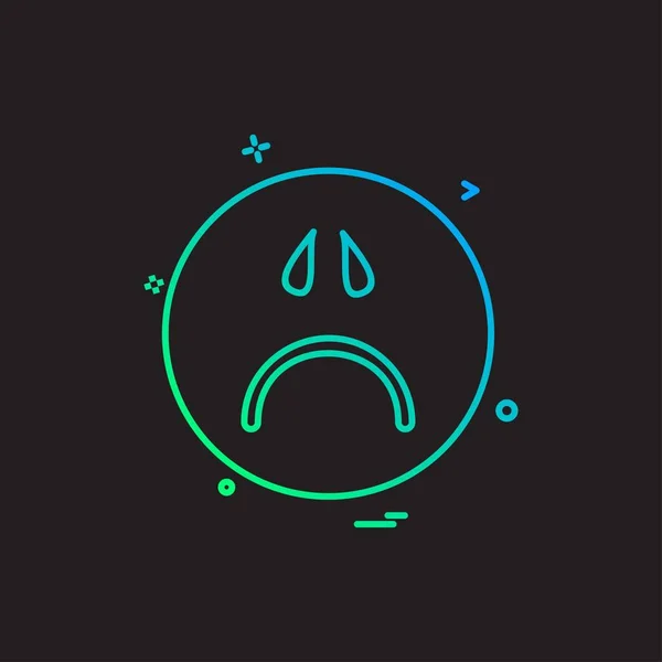 Emoji Ikon Design Färgglada Vektorillustration — Stock vektor