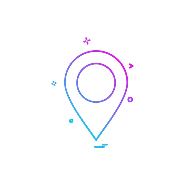 Navigation Icon Design Colorful Vector Illustration — Stock Vector