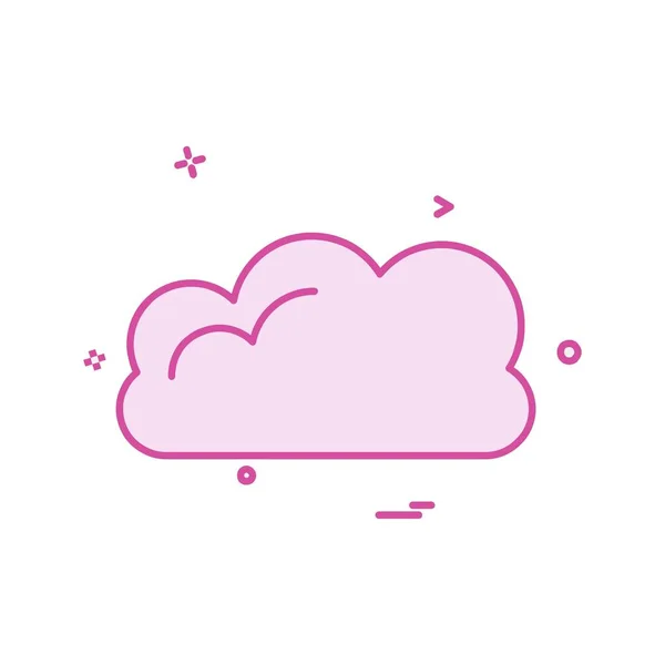 Wolke Icon Design Bunte Vektorillustration — Stockvektor