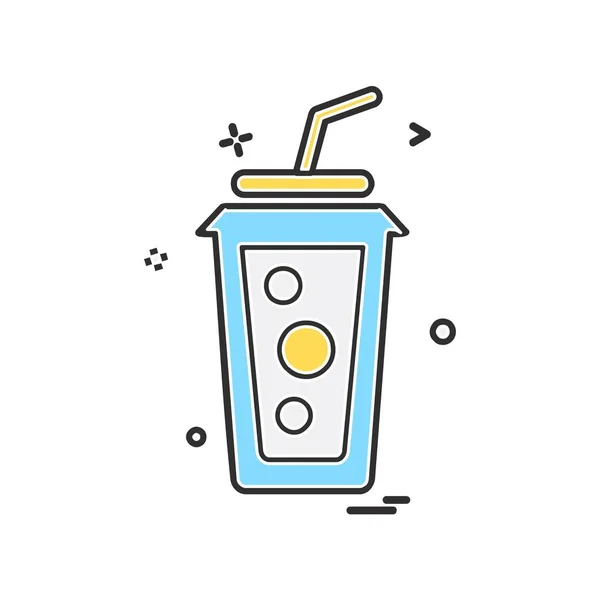 Drink Icon Design Bunte Vektorillustration — Stockvektor