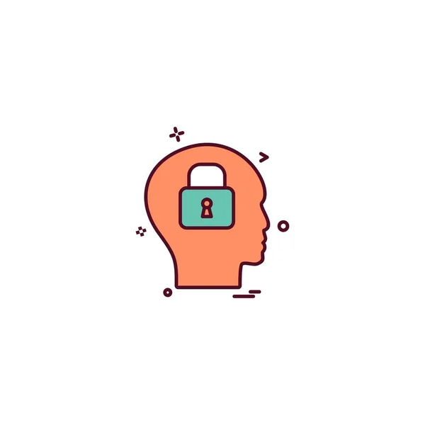 Passwort Und Sicherheitssymbol Design Vektor — Stockvektor