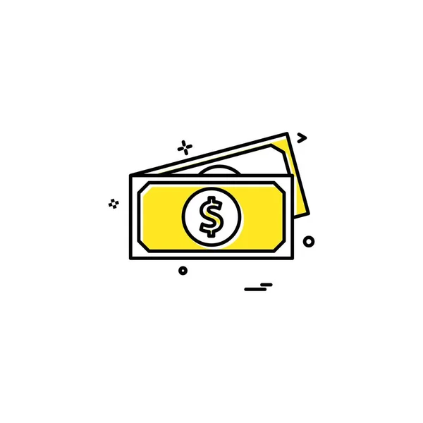 Design Ícone Dinheiro Ilustração Vetorial Colorida —  Vetores de Stock