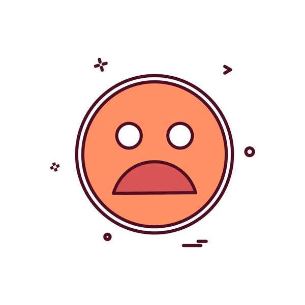 Trauriges Emoji Icon Design Bunte Vektorillustration — Stockvektor