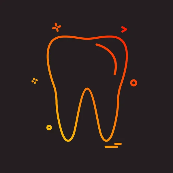 ヒトの歯のアイコン ベクトル図 — ストックベクタ