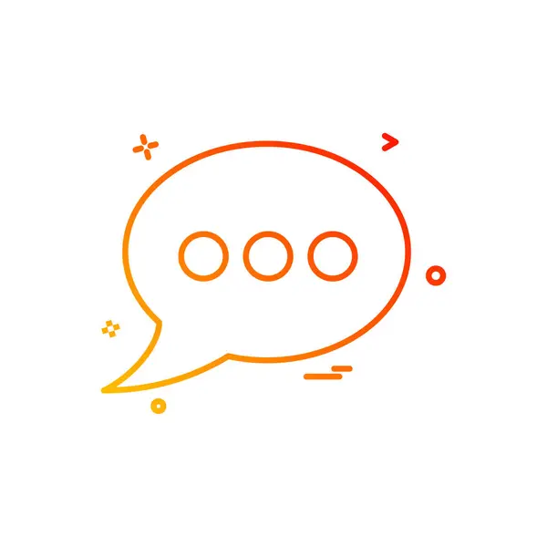 Buborék Chat Sms Szöveg Ikon Vector Design Illusztráció — Stock Vector