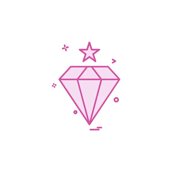 Diamant Pictogram Ontwerp Vector — Stockvector