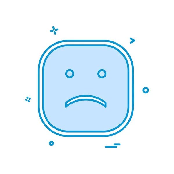 Conception Icône Emoji Triste Illustration Vectorielle Colorée — Image vectorielle