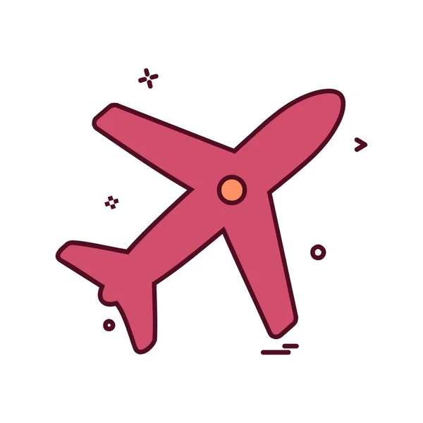 Icono Avión Diseño Vector — Vector de stock