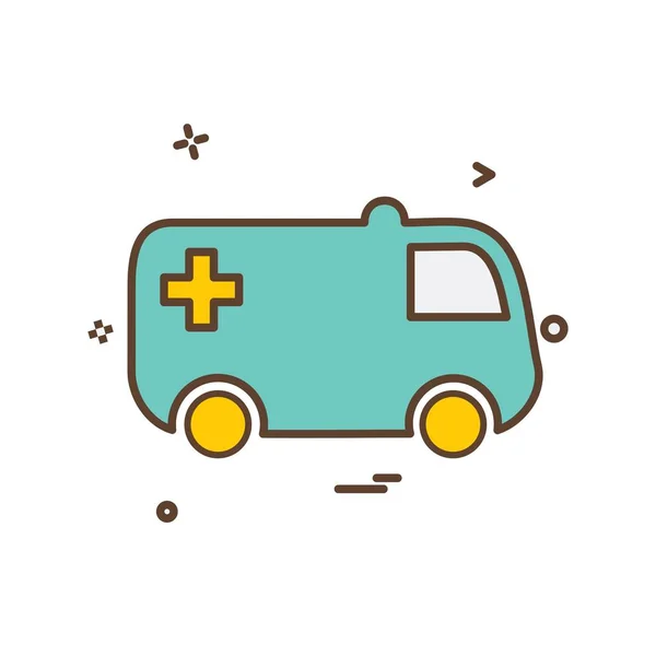 Ambulans Simge Tasarlamak Vektör — Stok Vektör