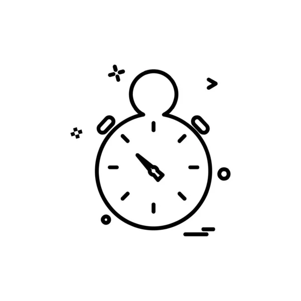 Uhr Flache Icon Vektor Illustration — Stockvektor