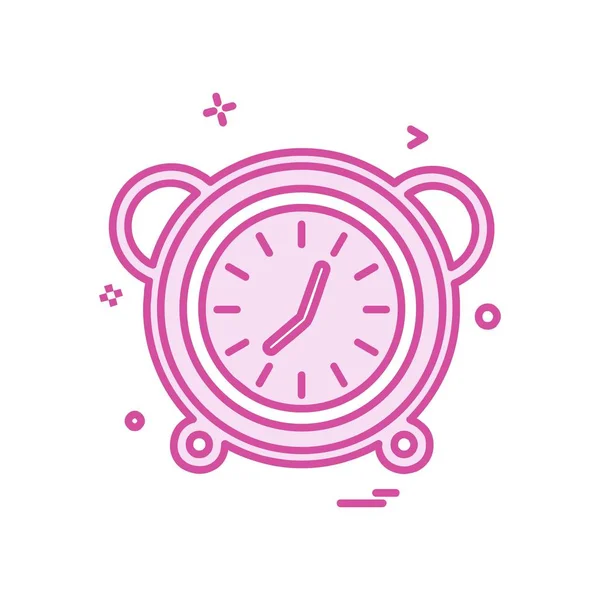 Reloj Icono Plano Vector Ilustración — Vector de stock