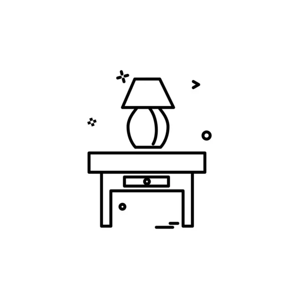 Möbler Ikon Design Färgglada Vektorillustration — Stock vektor