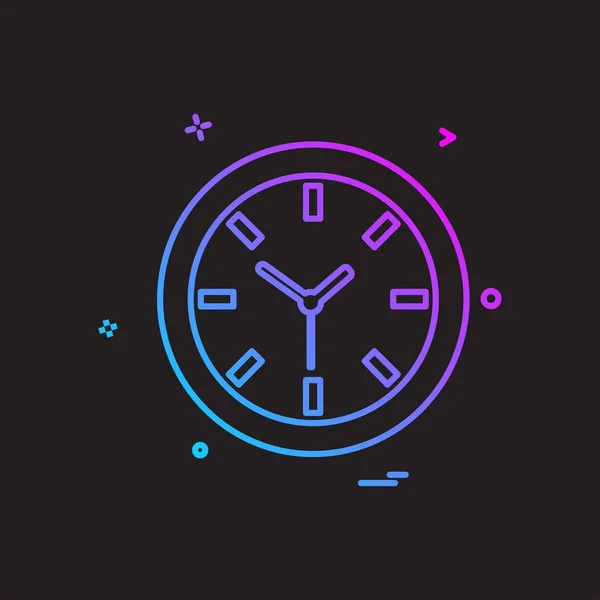 Uhr Flache Icon Vektor Illustration — Stockvektor