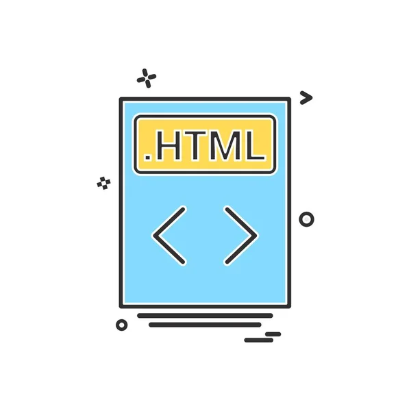 Archivo Archivos Html Icono Vector Diseño — Archivo Imágenes Vectoriales