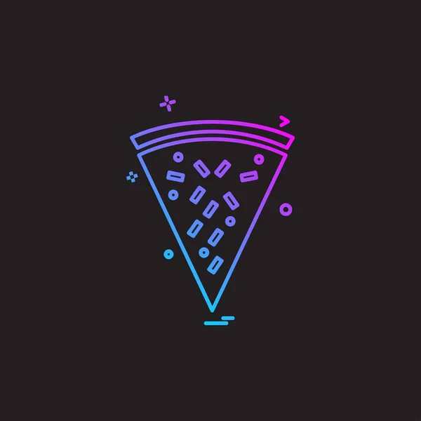 Icono Pizza Diseño Vector Ilustración — Vector de stock