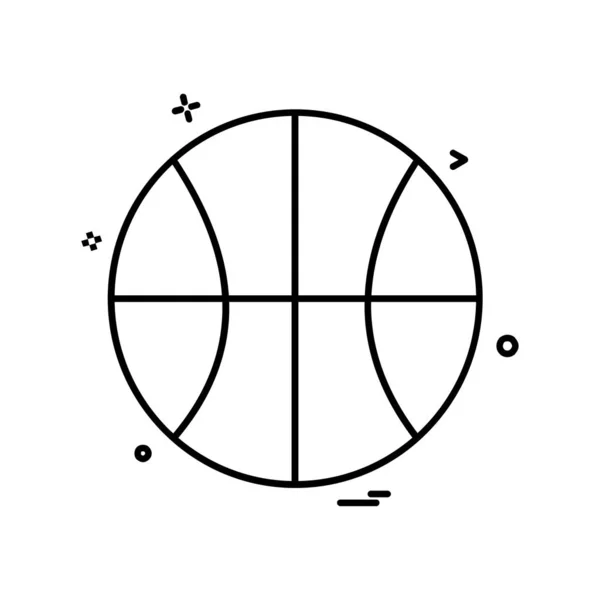 Basket Ball Icon Design Vector — Stock Vector