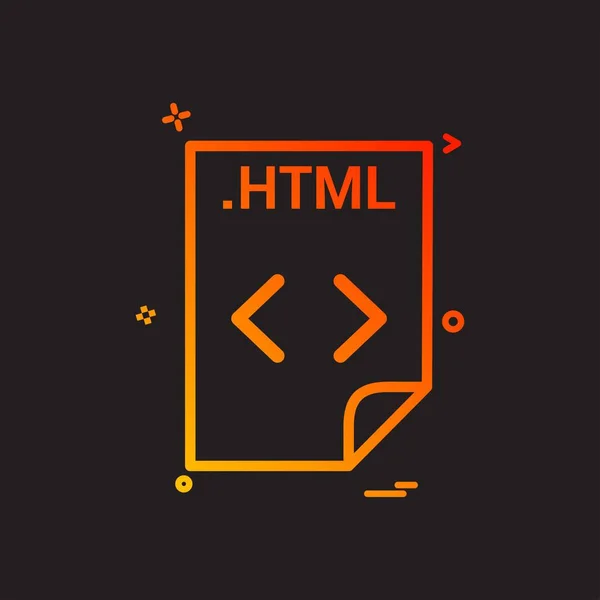 Html Applicatie Downloaden Bestand Bestanden Formaat Pictogram Vector Ontwerp — Stockvector