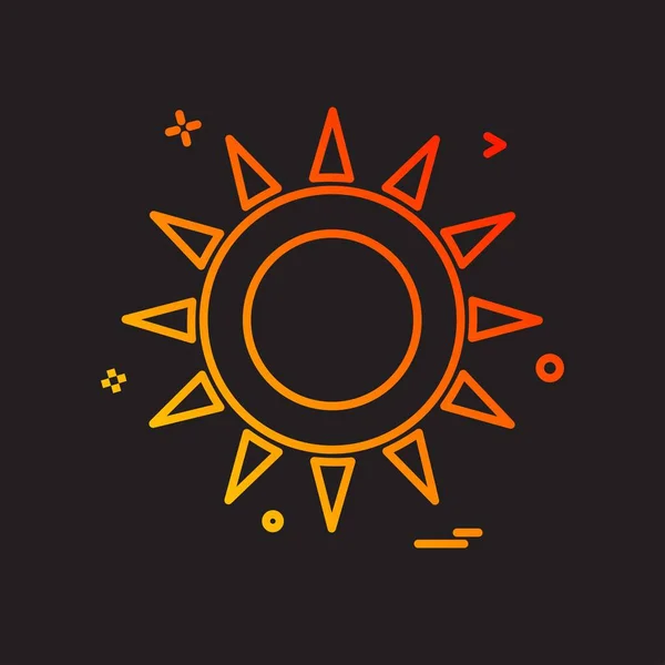 Sonne Icon Design Bunte Vektorillustration — Stockvektor