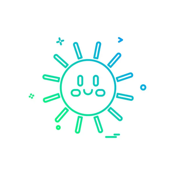 Sonne Icon Design Bunte Vektorillustration — Stockvektor