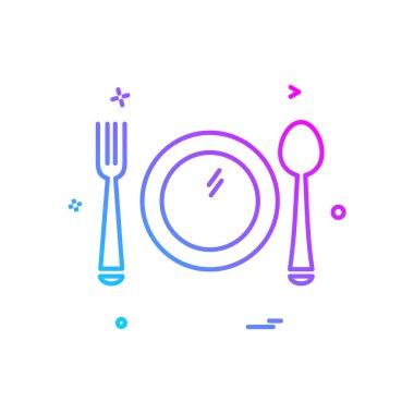 Gıda simgesi tasarım vektörü