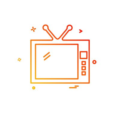 TV simgesi tasarım vektörü