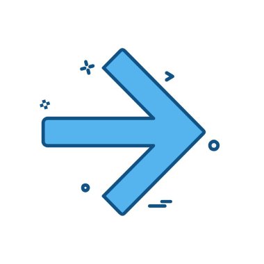 Sağ ok simge tasarlamak vektör