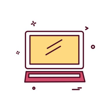 Dizüstü bilgisayar simgesi tasarım vektörü