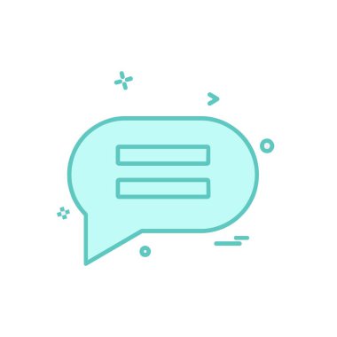 İleti simgesi tasarım vektörü