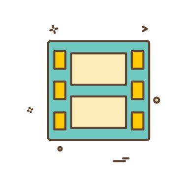 Beyaz arka plan üzerinde renkli medya simge vektör