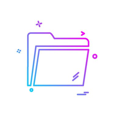 Klasör simgesi tasarım vektör illustr