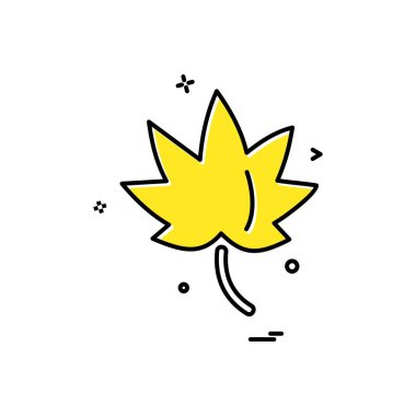 Simge tasarlamak vektör yapraklar