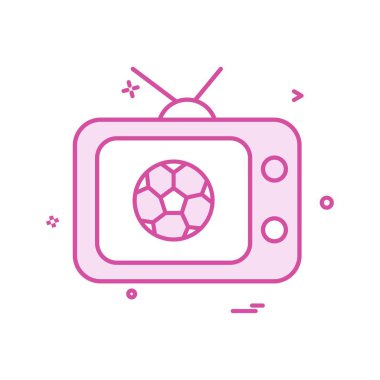 TV futbol simge vektör tasarımı