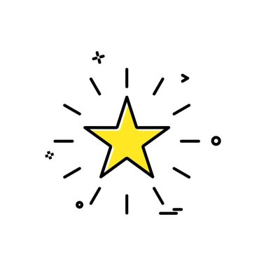 Beyaz arka plan üzerinde yıldız daire basit simgesi