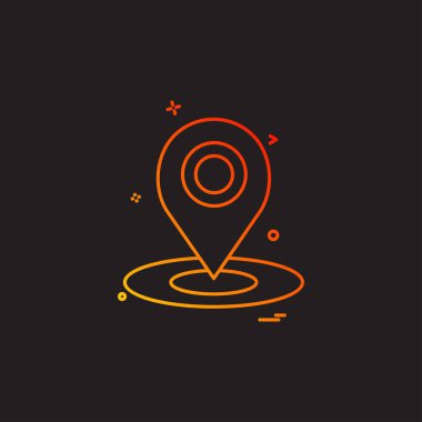 Gezinti simgesi tasarım, renkli vektör çizim