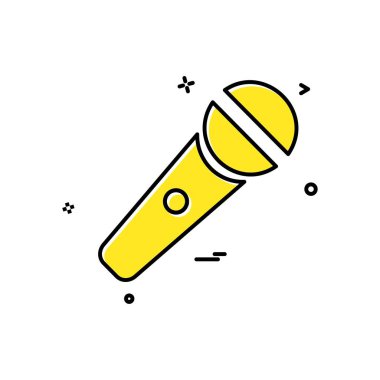 Mikrofon simgesi tasarım vektörü