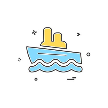 Gemi simge tasarlamak vektör